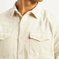Men's Solid Slim Fit Corduroy Shirt - Detail View