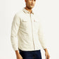 Men's Solid Slim Fit Corduroy Shirt - Side View