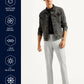 Men's Grey Slim Fit Tech Pants Chinos - 002kq0002 View