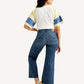 Women's 318 Blue Shaping Wide Leg Fit Mid Rise Jeans - Back View