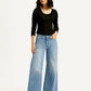 Women's 318 Light Blue Flared Fit Mid Rise Jeans - Front View