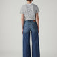 Women's 318 Med Indigo Wide Leg Fit Mid Rise Jeans - Back View
