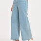 Women's 318 Light Blue Wide Leg Fit Mid Rise Jeans - jpg View