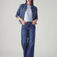 Women's 318 Blue Wide Leg Fit Mid Rise Jeans - Styleshot View