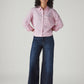 Women's 318 Dark Blue Shaping Wide Leg Fit Mid Rise Jeans - Front View