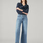 Women's 318 Blue Shaping Wide Leg Fit Mid Rise Jeans - Styleshot View