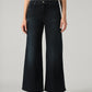 Women's 318 Dark Blue Shaping Wide Leg Fit Mid Rise Jeans - Front View