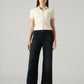 Women's 318 Dark Blue Shaping Wide Leg Fit Mid Rise Jeans - Front View