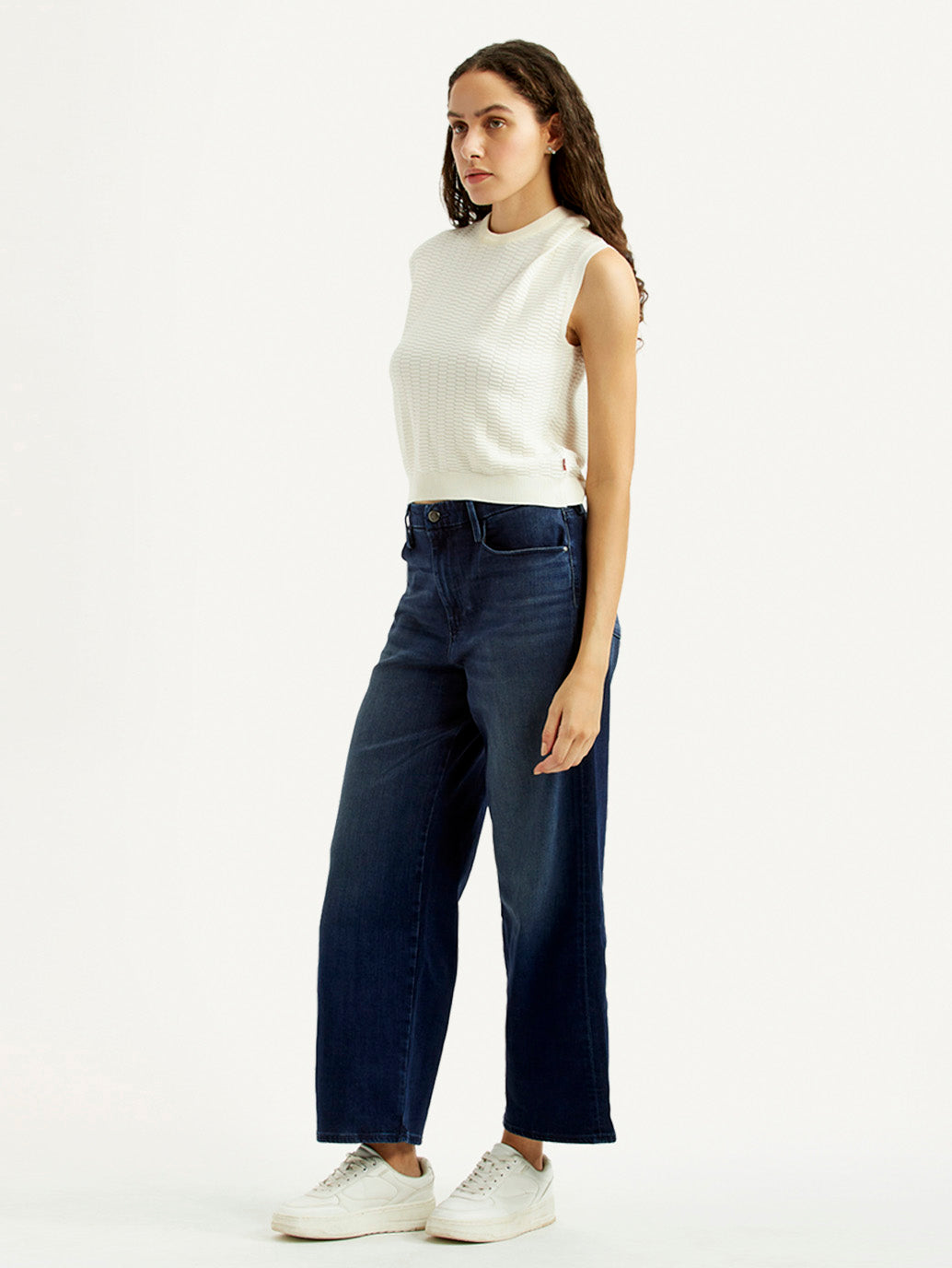 Women's Redloop Mile High Wide Leg Fit High Rise Jeans - Side View