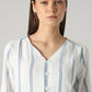 Women's Striped Relaxed Fit Top - Detail View
