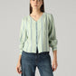 Women's Striped Relaxed Fit Top - Front View