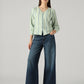 Women's Striped Relaxed Fit Top - Full View