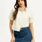 Women's Solid Spread Collar Shirt - Styleshot View