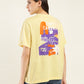 Women's Graphic Oversized T-Shirt - Back View