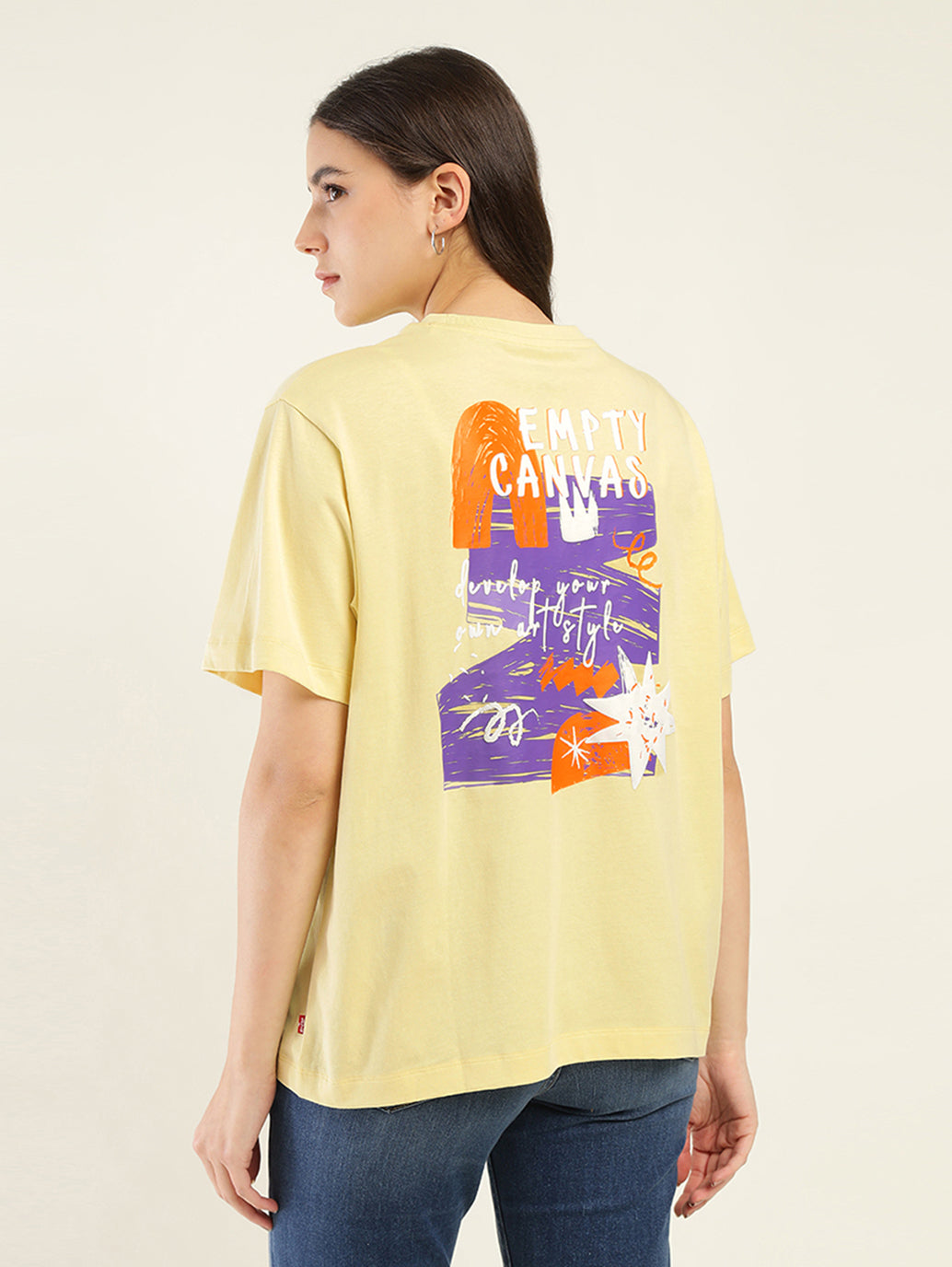 Women's Graphic Oversized T-Shirt - Back View
