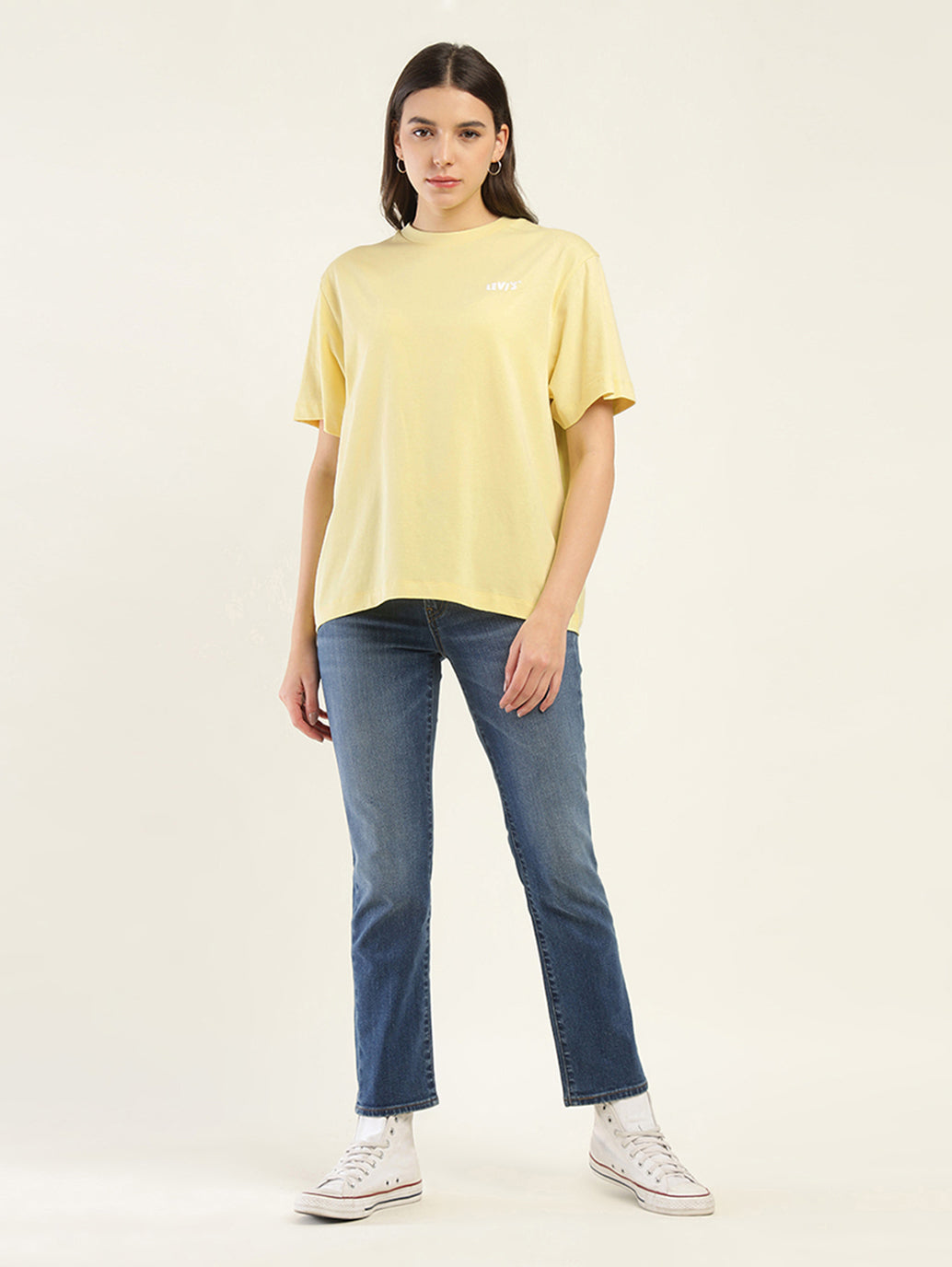 Women's Graphic Oversized T-Shirt - ModelFront View