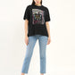 Women's Graphic Oversized T-Shirt - ModelFront View