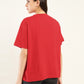 Women's Graphic Oversized T-Shirt - Back View