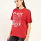 Women's Graphic Oversized T-Shirt - Side View