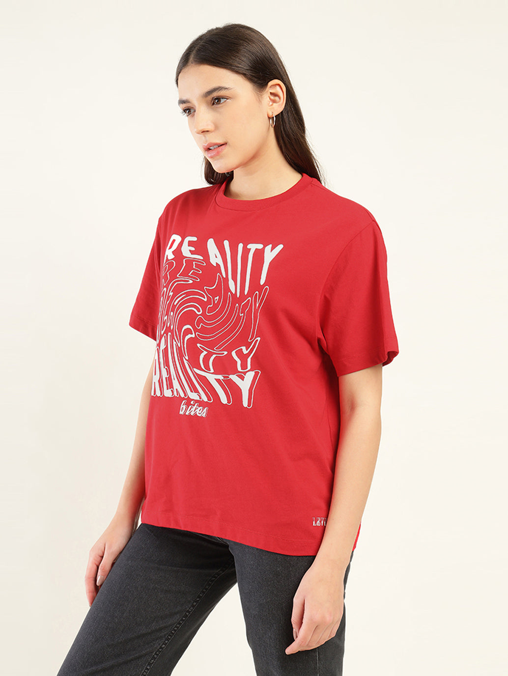 Women's Graphic Oversized T-Shirt - Side View