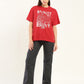 Women's Graphic Oversized T-Shirt - ModelFront View