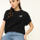 Women's Typographic Oversized T-Shirt - Styleshot View