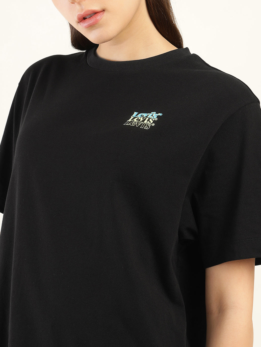 Women's Typographic Oversized T-Shirt - Detail View
