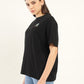 Women's Typographic Oversized T-Shirt - Side View