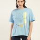 Women's Graphic Print Oversized T-Shirt - Front View