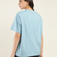 Women's Graphic Print Oversized T-Shirt - Back View