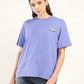 Women's Typographic Oversized T-Shirt - Front View