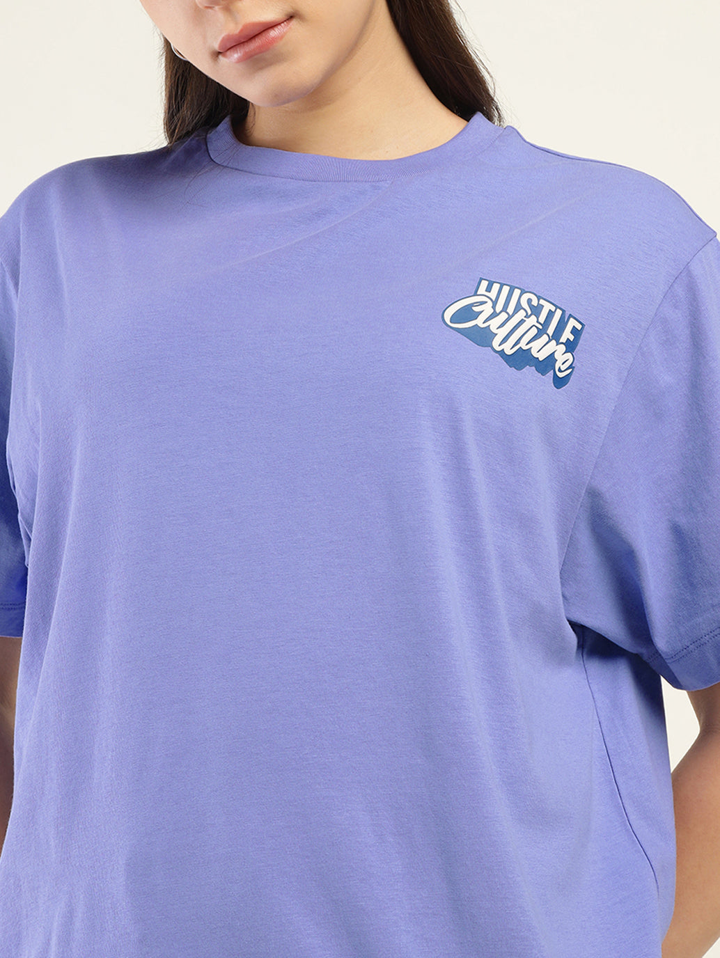 Women's Typographic Oversized T-Shirt - Detail View