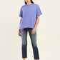 Women's Typographic Oversized T-Shirt - ModelFront View