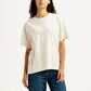 Women's Graphic Print Off White Oversized T-shirt - Front View