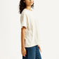Women's Graphic Print Off White Oversized T-shirt - Side View