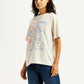 Women's Graphic Print Off White Oversized T-shirt - Styleshot View