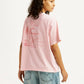 Women's Graphic Print Light Pink Oversized T-shirt - Back View