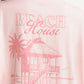 Women's Graphic Print Light Pink Oversized T-shirt - Detail View