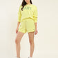Women's Brand Logo Yellow Crew Neck Co-ord Set - Styleshot View