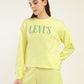 Women's Brand Logo Yellow Crew Neck Co-ord Set - Detail View
