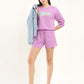 Women's Brand Logo Violet Co-ord Set - Styleshot View