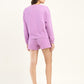 Women's Brand Logo Violet Co-ord Set - Back View