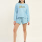 Women's Brand Logo Blue Co-ord Set - Front View