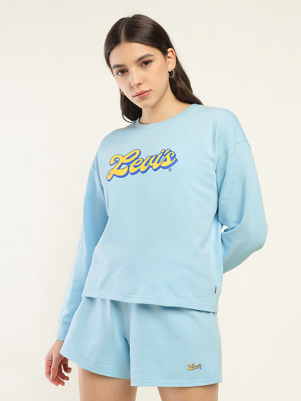 Women's Brand Logo Blue Co-ord Set - Detail View