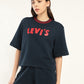 Women's Brand Logo Navy Crew Neck Co-ord Set - Detail View
