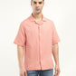 Men's Solid Camp Collar Shirt - Front View