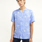 Men's Floral Print Camp Shirt - Front View