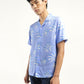 Men's Floral Print Camp Shirt - Side View