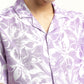 Men's Floral Print Camp Shirt - Detail View