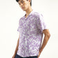 Men's Floral Print Camp Shirt - Side View